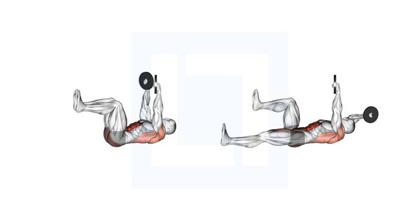 dead bug exercise with weights